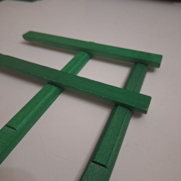 Lincoln Logs Wooden Flat Green‎ Replacement Pieces 3 Notch 8 Inch Long Half - Picture 5 of 8